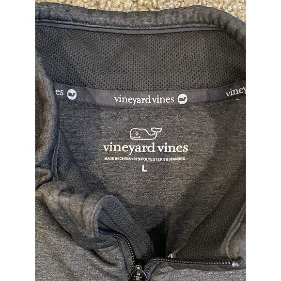 Vineyard Vines Performance Fleece Shep Shirt Pullover Gray Jacket Men's sz L - Picture 4 of 9